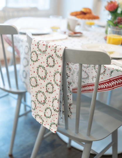 Wreath Tea Towel