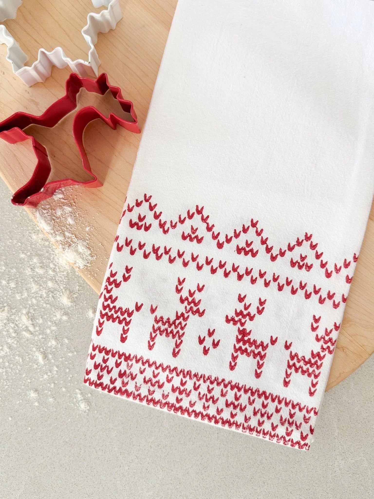 Reindeer Sweater Tea Towel