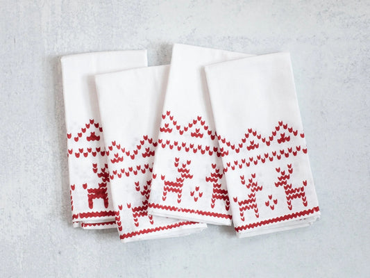 Reindeer Sweater Dinner Napkins