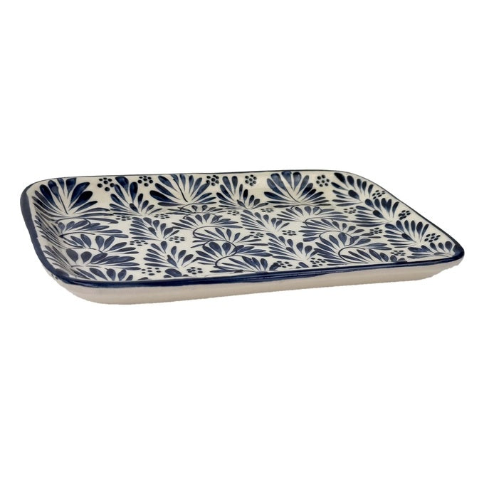 Small Serving Platter - Blue Plumeado