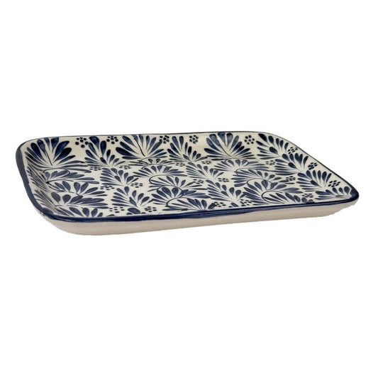 Small Serving Platter - Blue Plumeado
