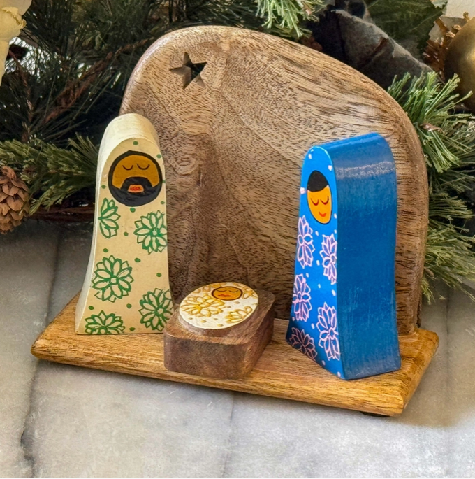 Holy Family Mango Wood Nativity Set