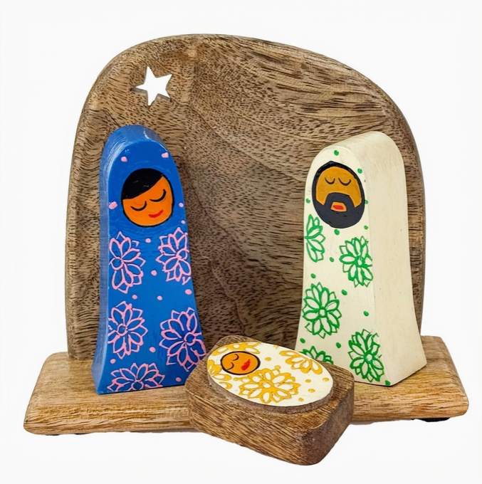 Holy Family Mango Wood Nativity Set