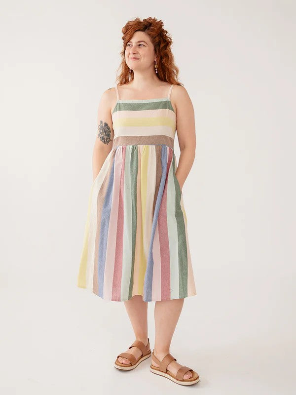 Ivy Midi Dress - Vintage Rainbow