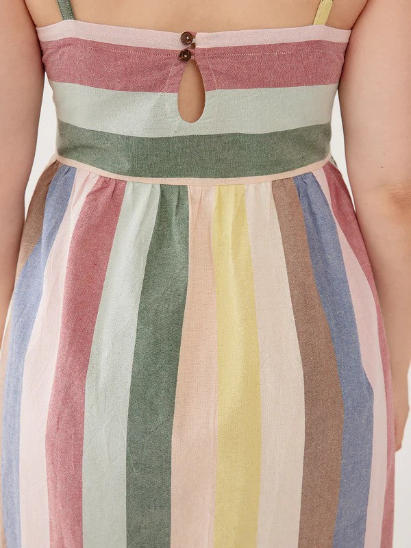 Ivy Midi Dress - Vintage Rainbow
