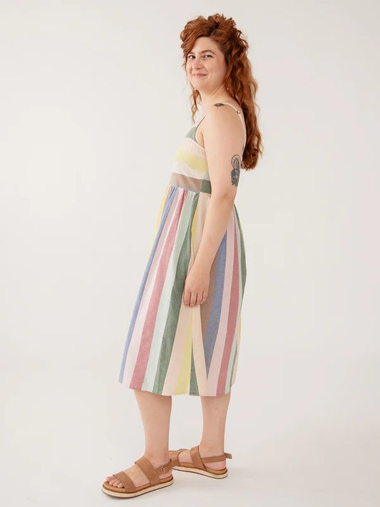 Ivy Midi Dress - Vintage Rainbow