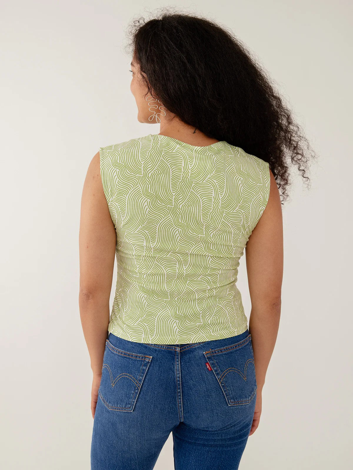 Ruched Top - Pear Waves Jersey