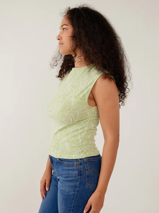 Ruched Top - Pear Waves Jersey