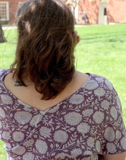 Riley V-neck Dolman Top - French Lilac