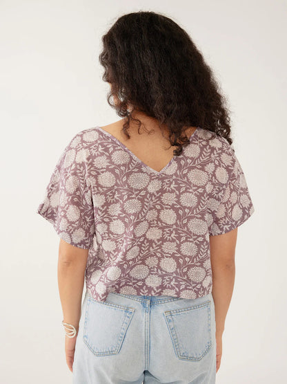 Riley V-neck Dolman Top - French Lilac