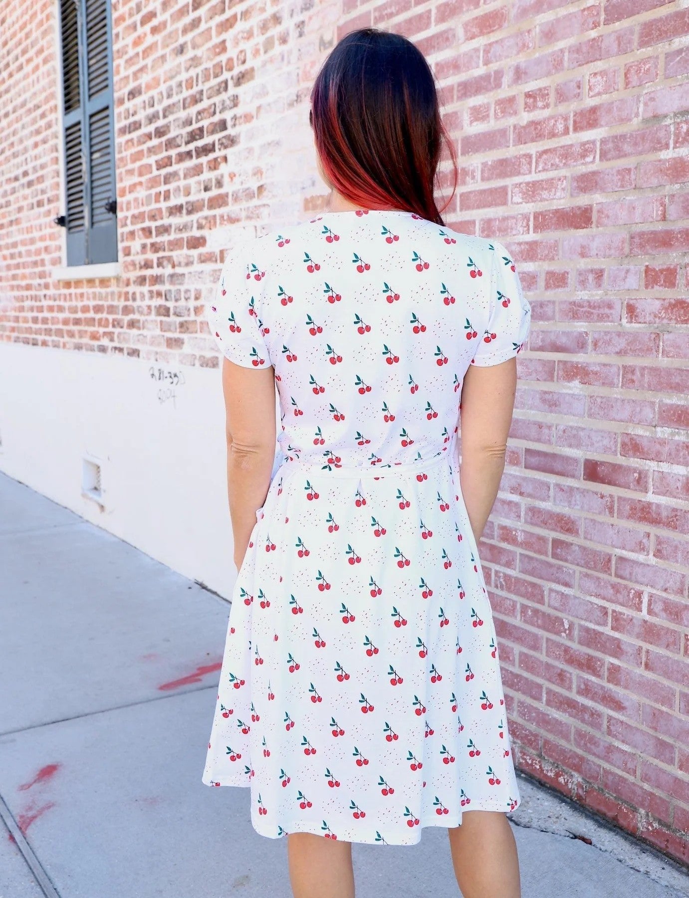 Cherry Organic Wrap Dress