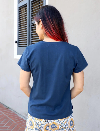 Navy Blue Organic Cotton T-shirt