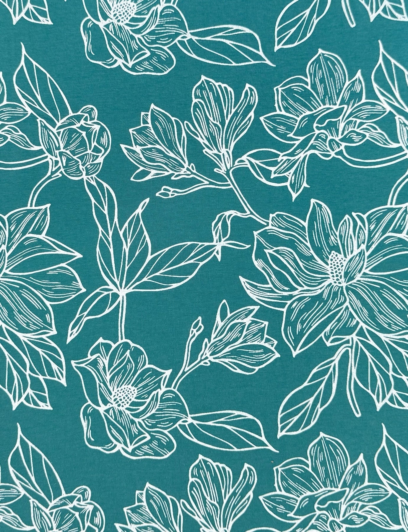 Teal Magnolia Organic Maxi Dress