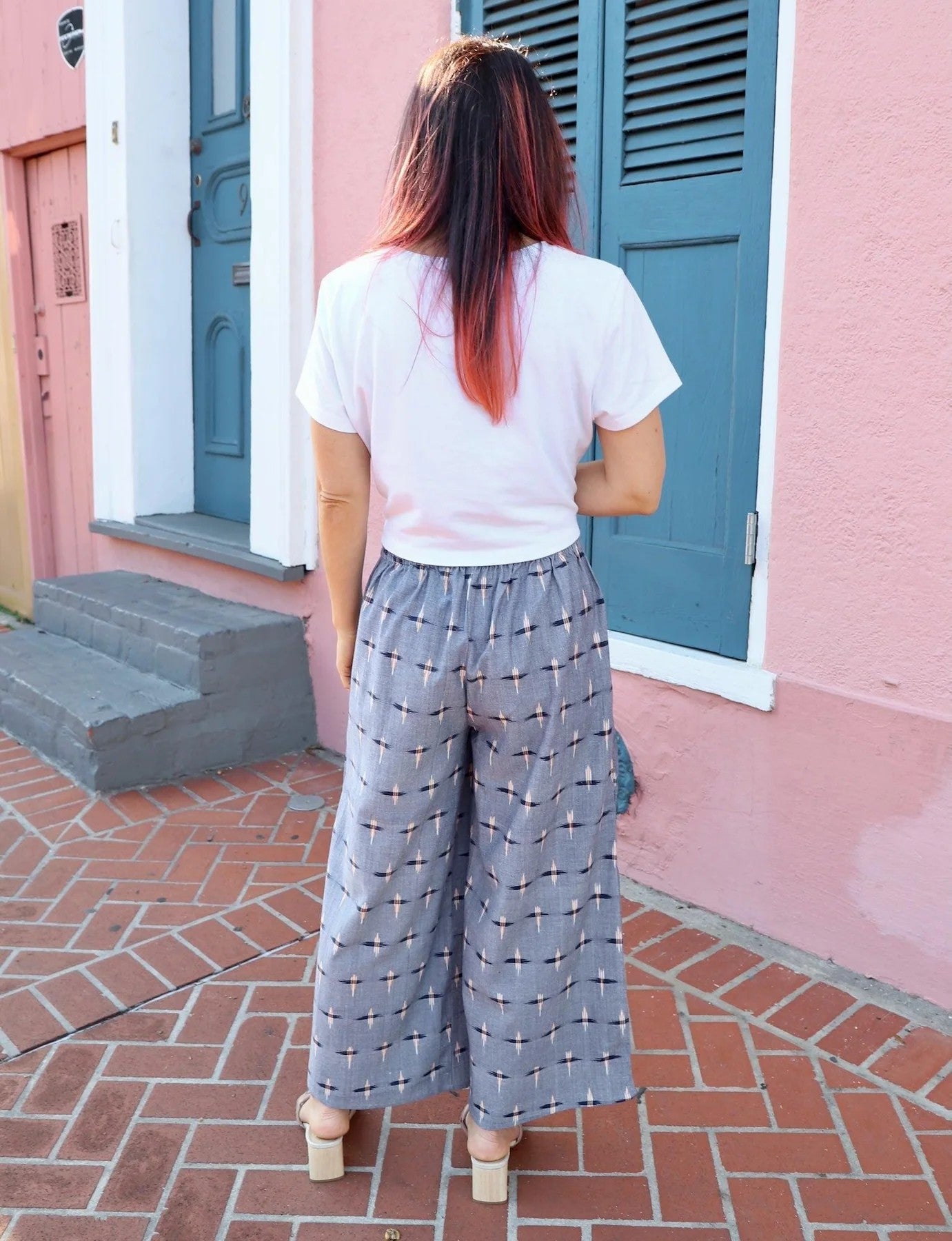 Heritage Ikat Organic Cotton Crop Pants