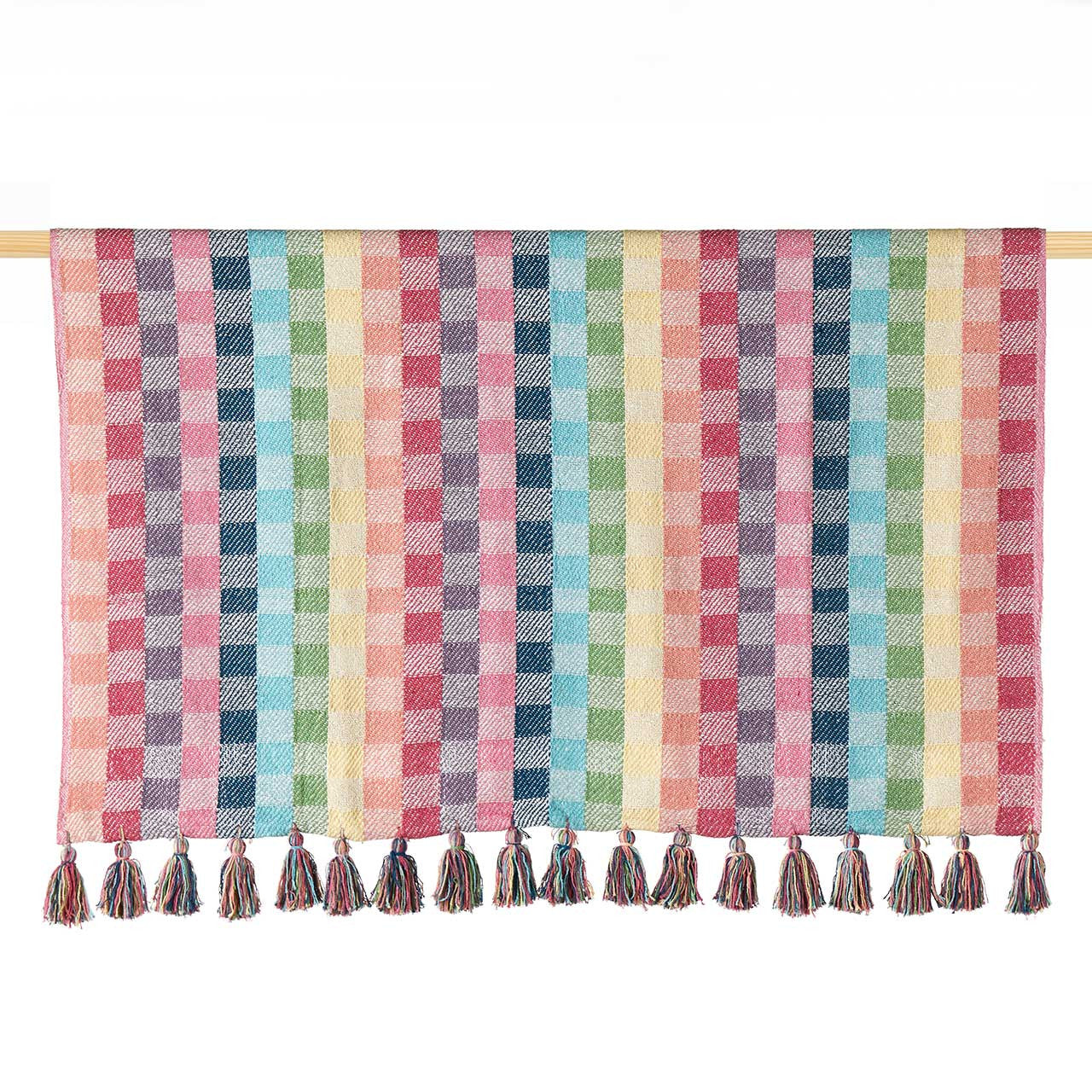 Rainbow Gingham Rethread Throw