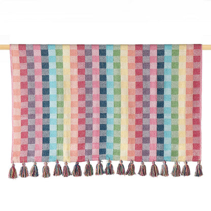 Rainbow Gingham Rethread Throw