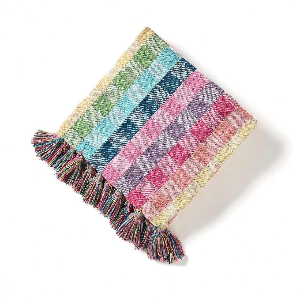 Rainbow Gingham Rethread Throw