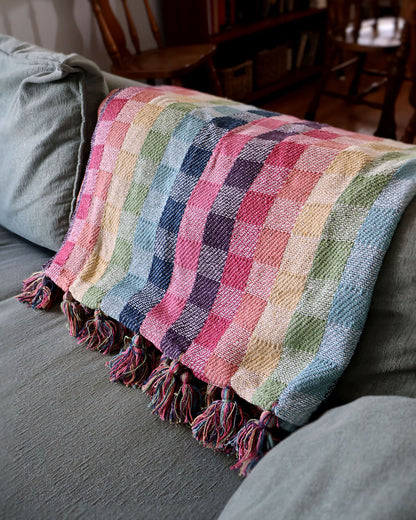 Rainbow Gingham Rethread Throw