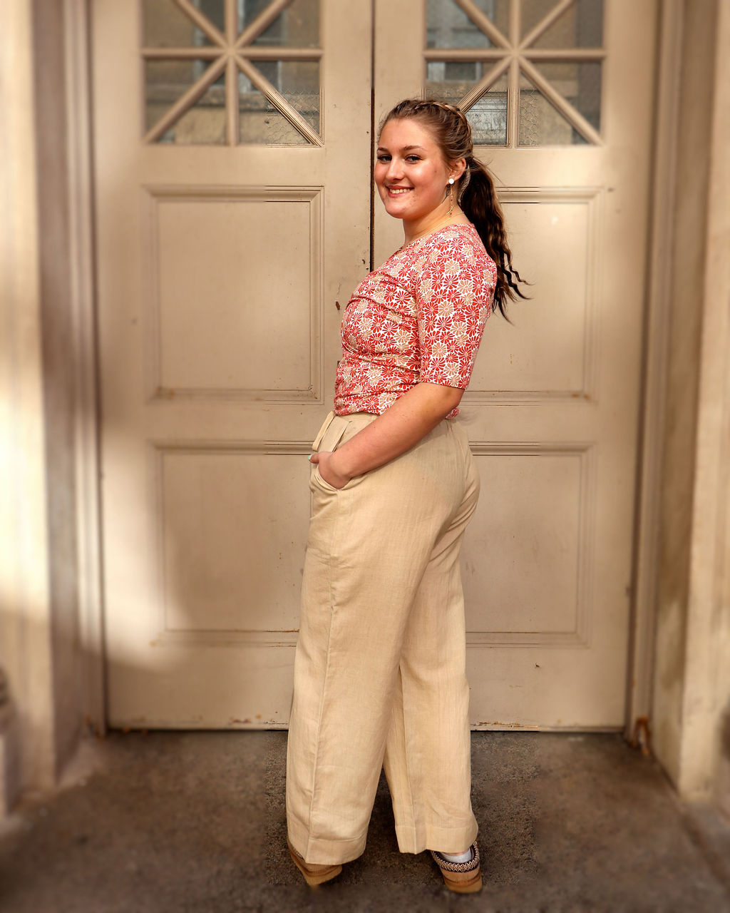 Emmy Drawstring Pant - Birch Linen