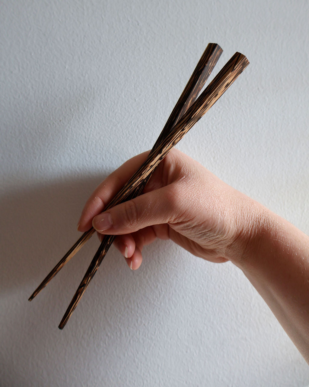 Palm Wood Chopsticks in Fabric Wrap