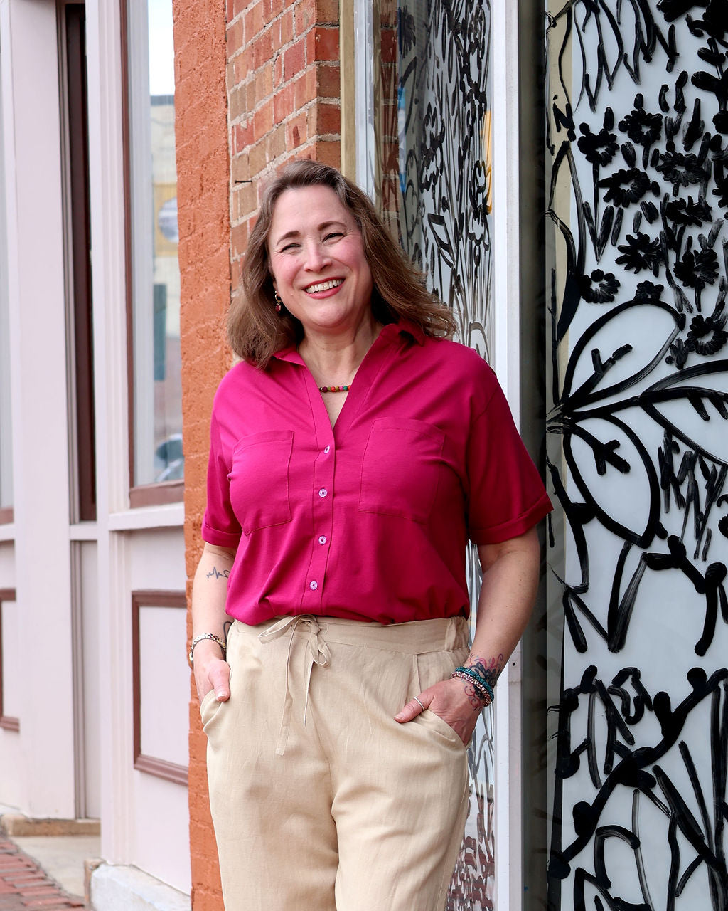 Beverly Top - Garnet Pink