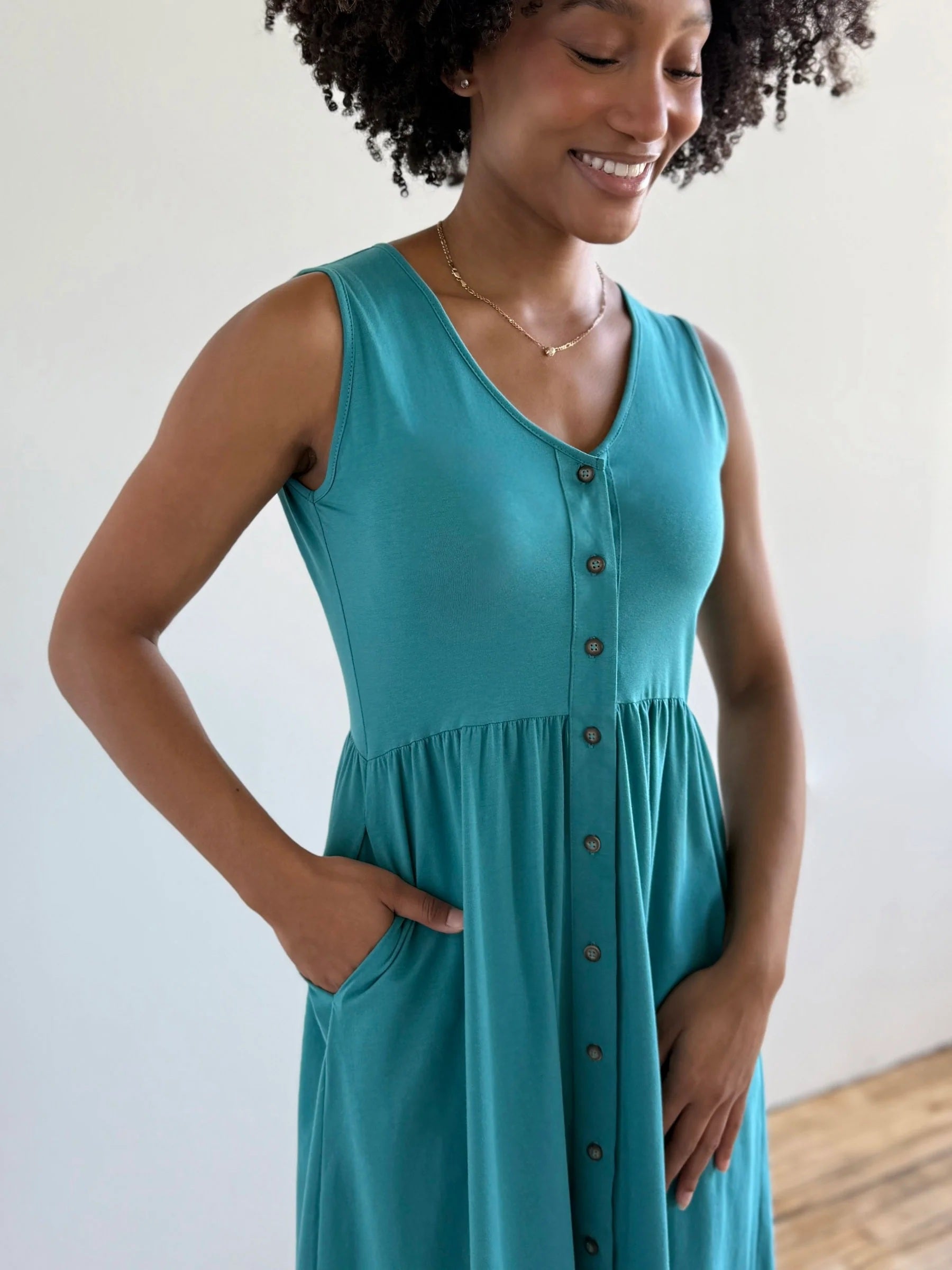 Sunset Dress - Marine Teal