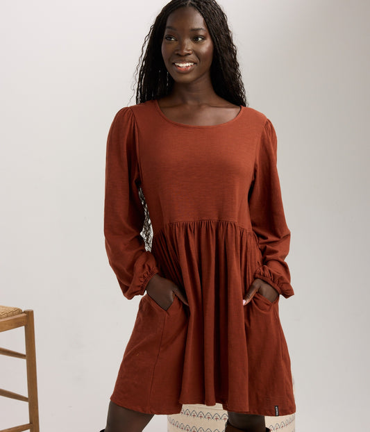 Bella Dress - Brick