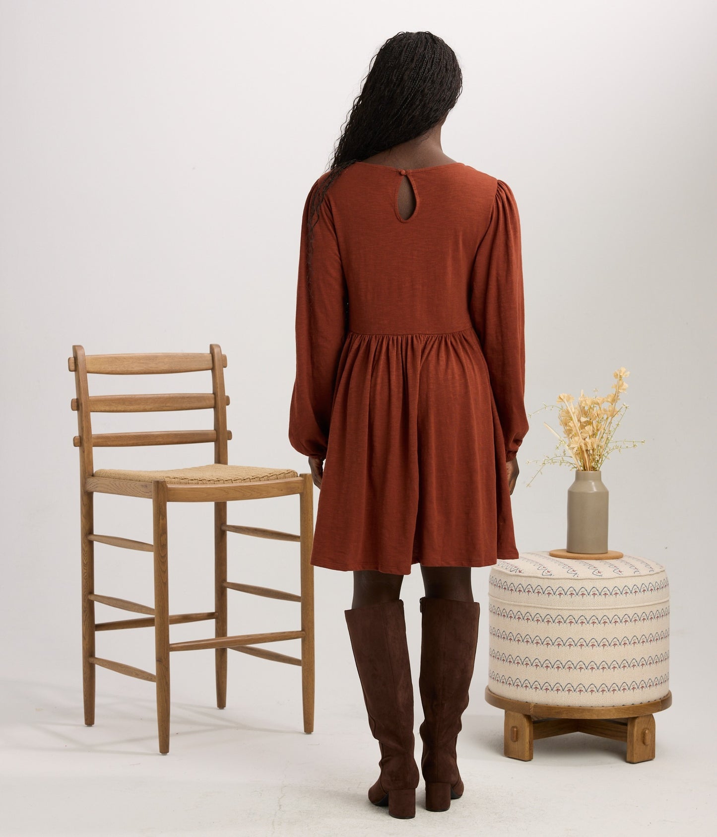 Bella Dress - Brick