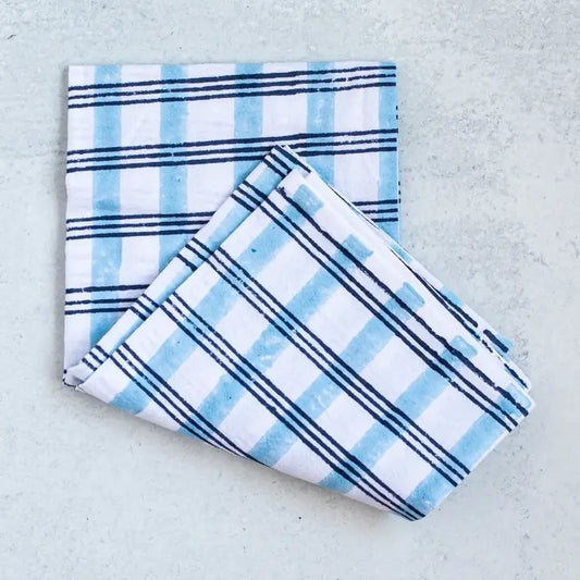 Blue Plaid Tea Towel