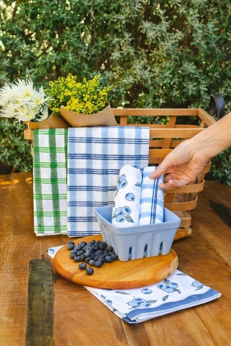Blue Plaid Tea Towel