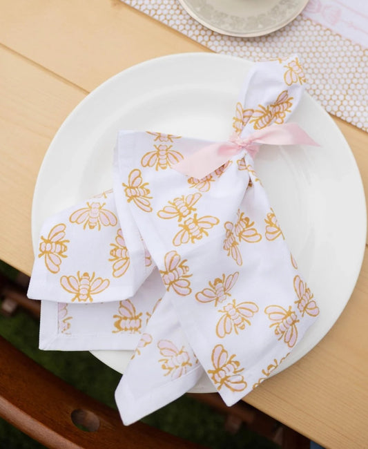Rose & Mustard Honeybee Napkin Set