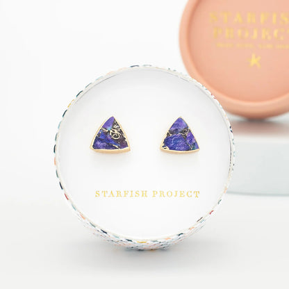 Haven Studs - Royal Purple Emperor Stone