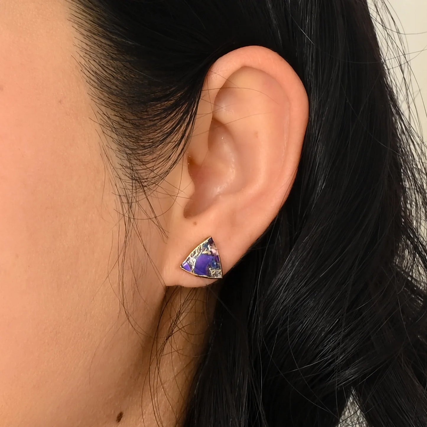 Haven Studs - Royal Purple Emperor Stone