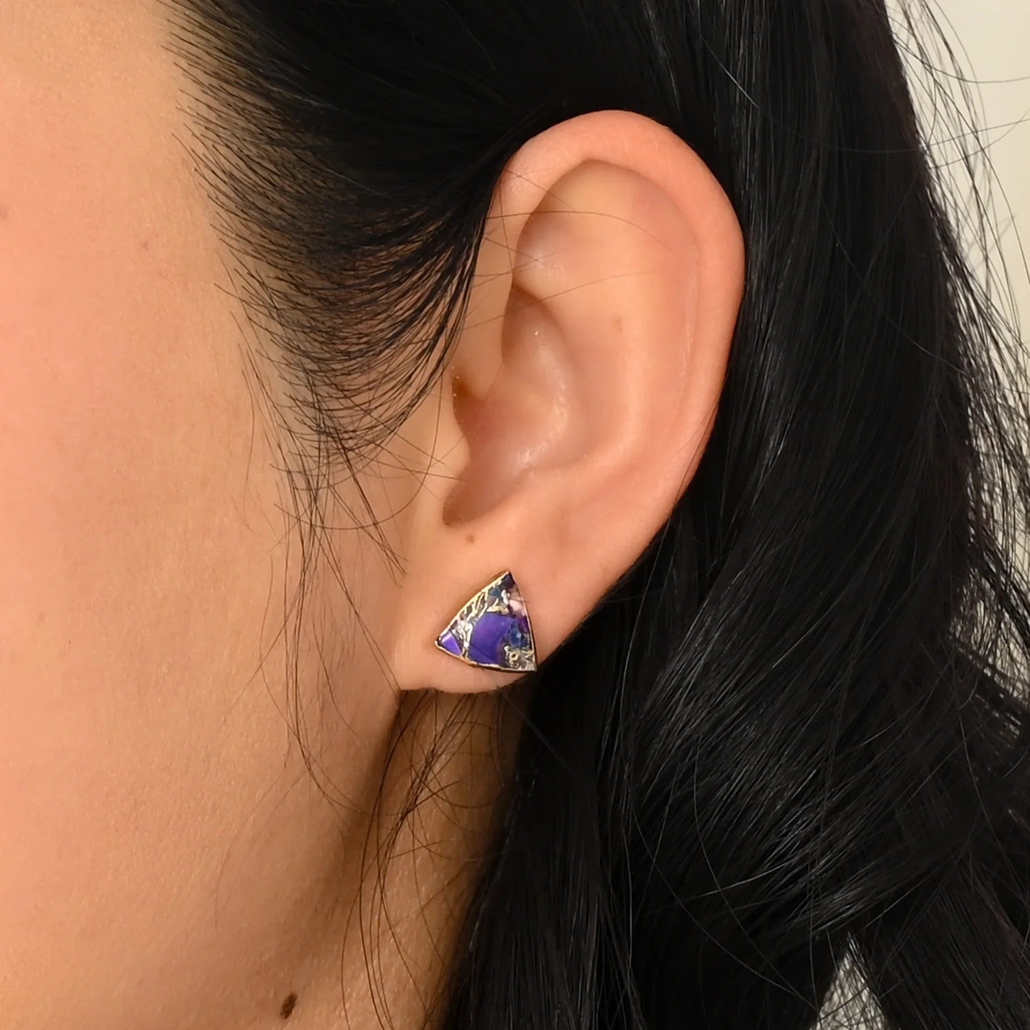 Haven Studs - Royal Purple Emperor Stone