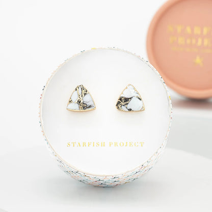 Haven Studs - White Turquoise