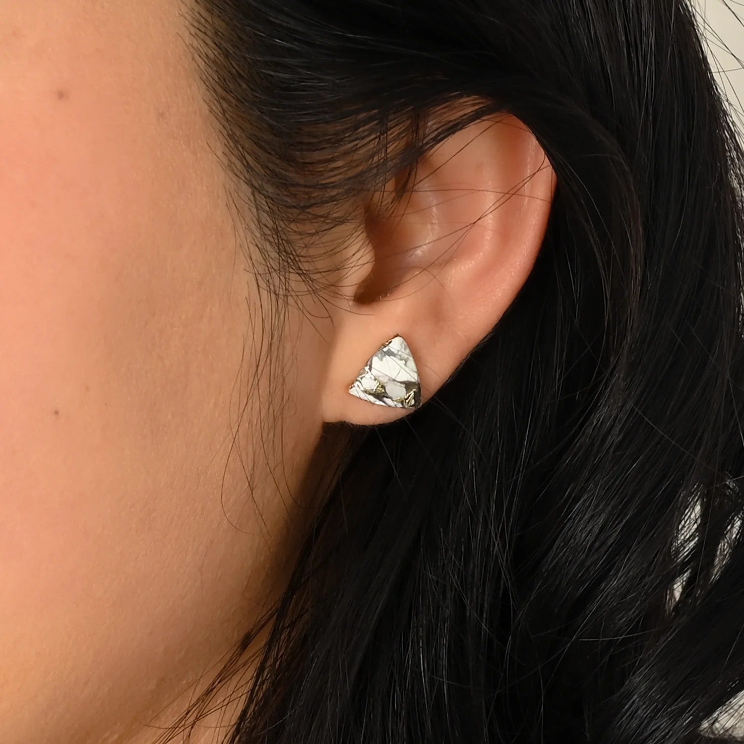 Haven Studs - White Turquoise