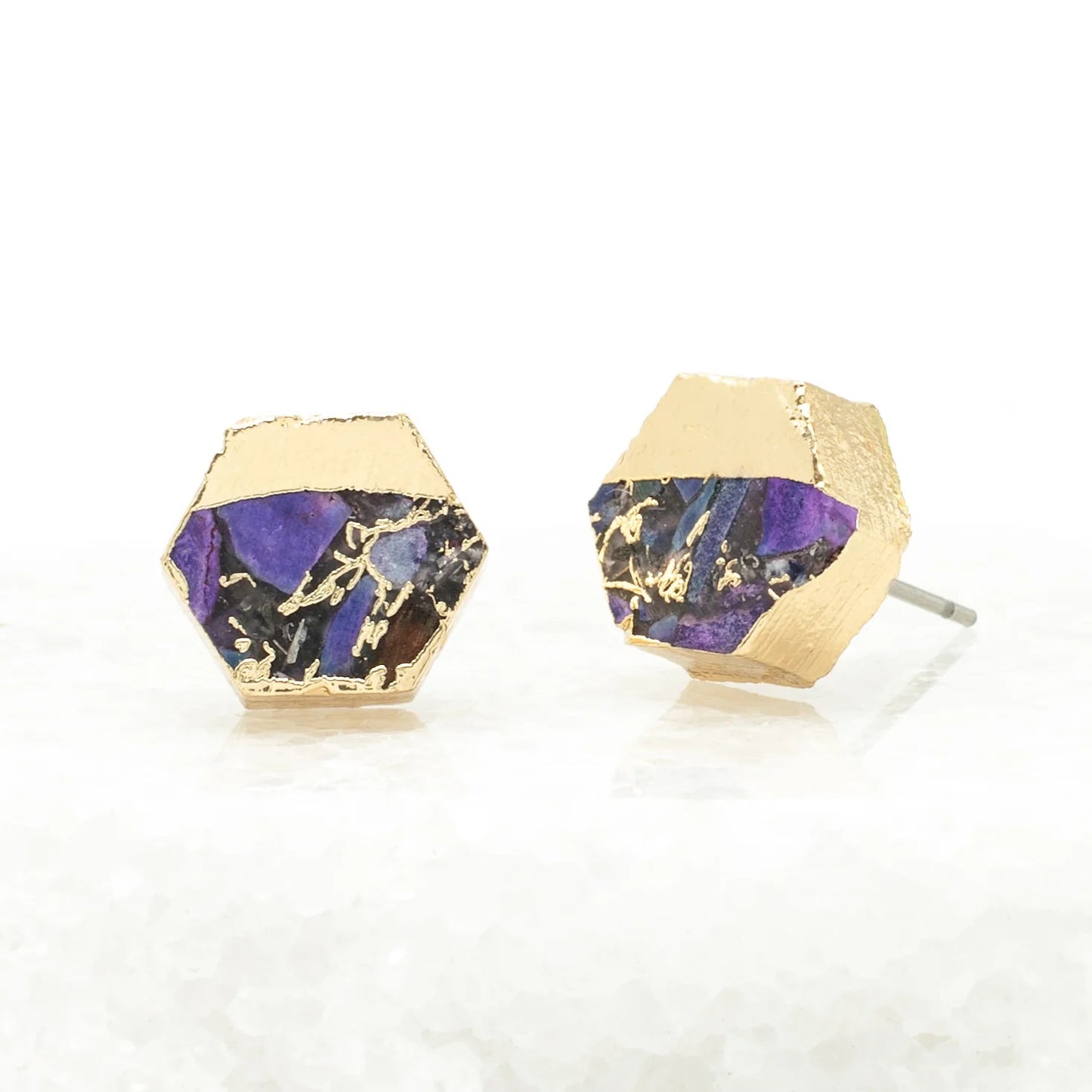 Canopy Studs - Royal Purple Emperor Stone