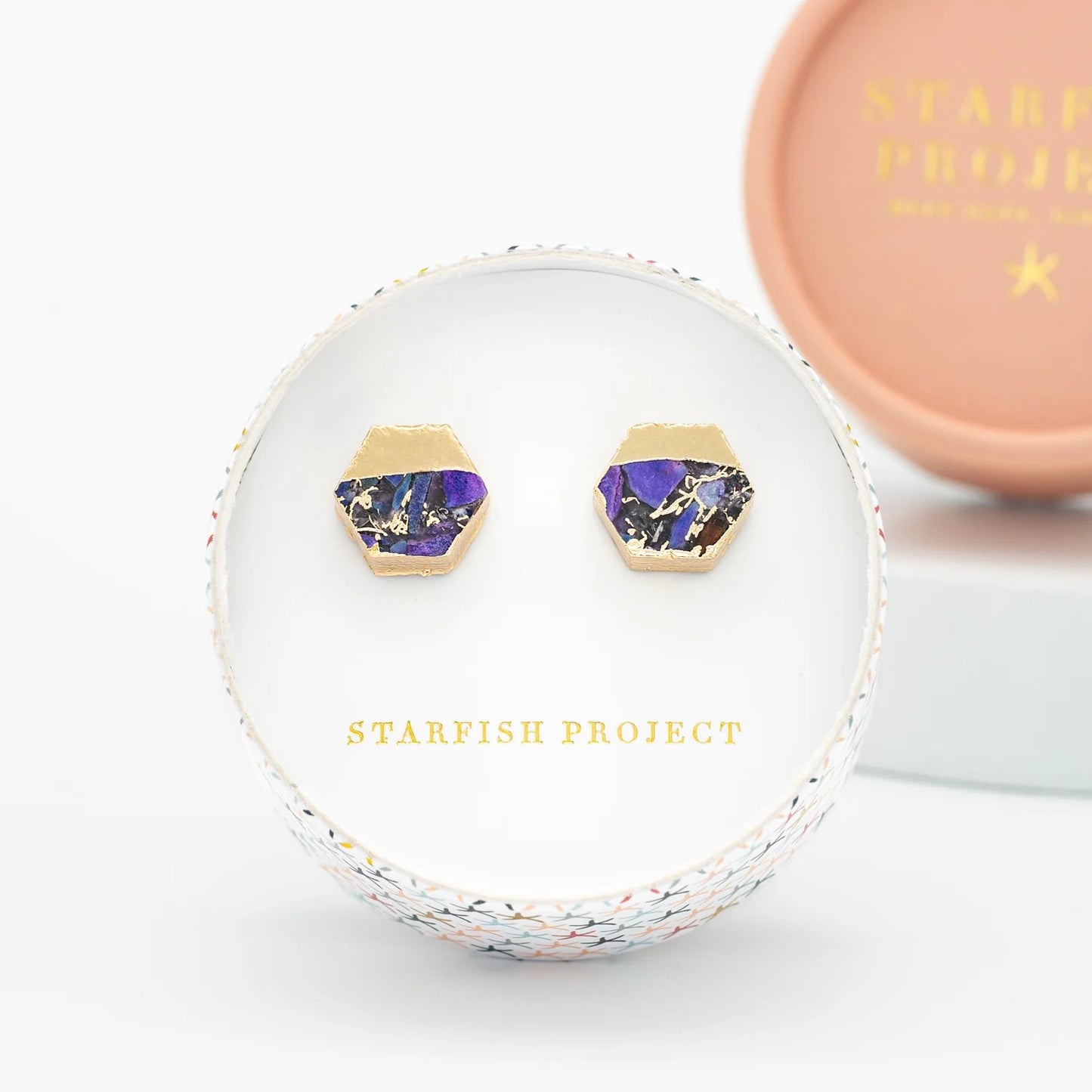 Canopy Studs - Royal Purple Emperor Stone