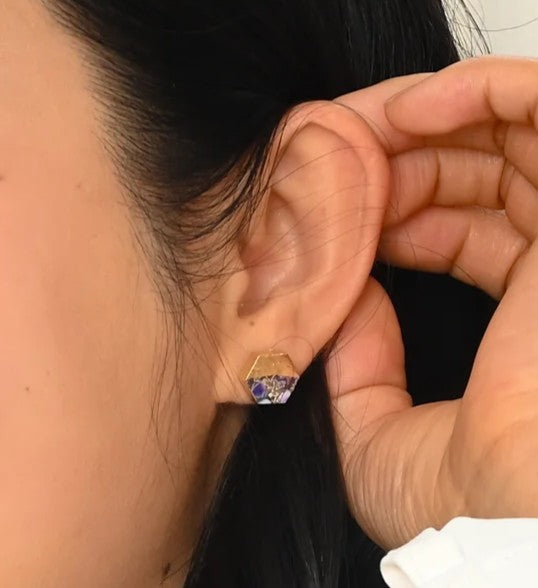 Canopy Studs - Royal Purple Emperor Stone