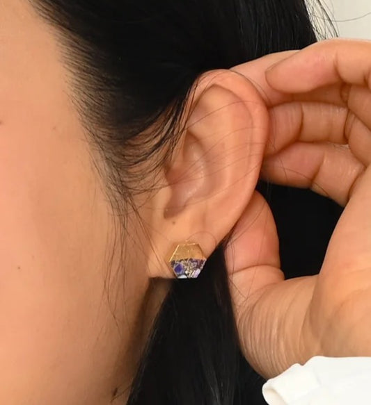 Canopy Studs - Royal Purple Emperor Stone
