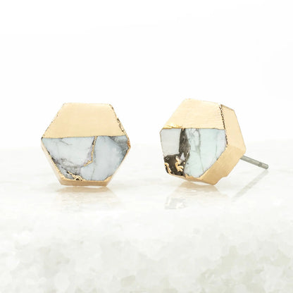 Canopy Studs - White Turquoise