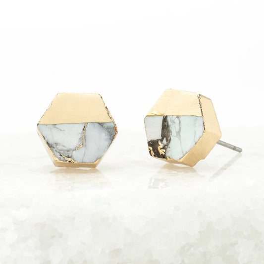 Canopy Studs - White Turquoise