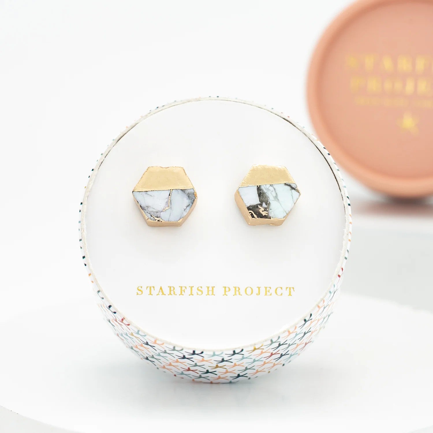 Canopy Studs - White Turquoise