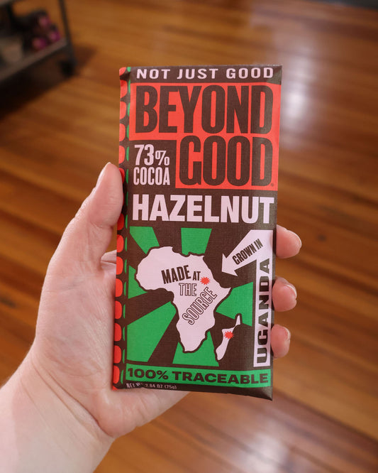 Hazelnut 73% Dark Chocolate Bar