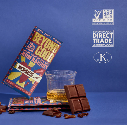 Rum Raisin 70% Dark Chocolate Bar