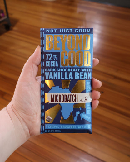 Vanilla Bean 72% Dark Chocolate Bar