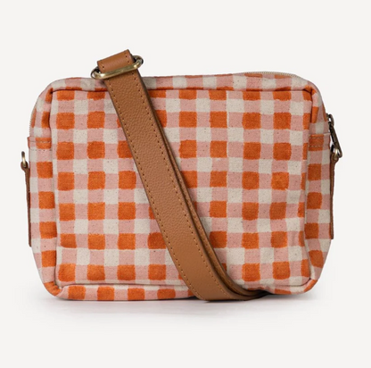 Harvest Gold Gingham Camera Bag