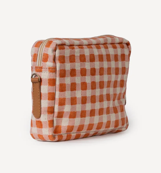 Harvest Gold Gingham Camera Bag