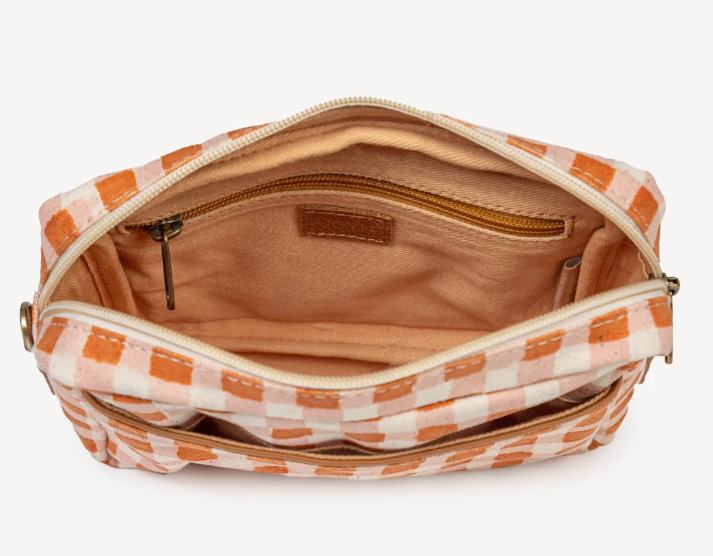 Harvest Gold Gingham Camera Bag