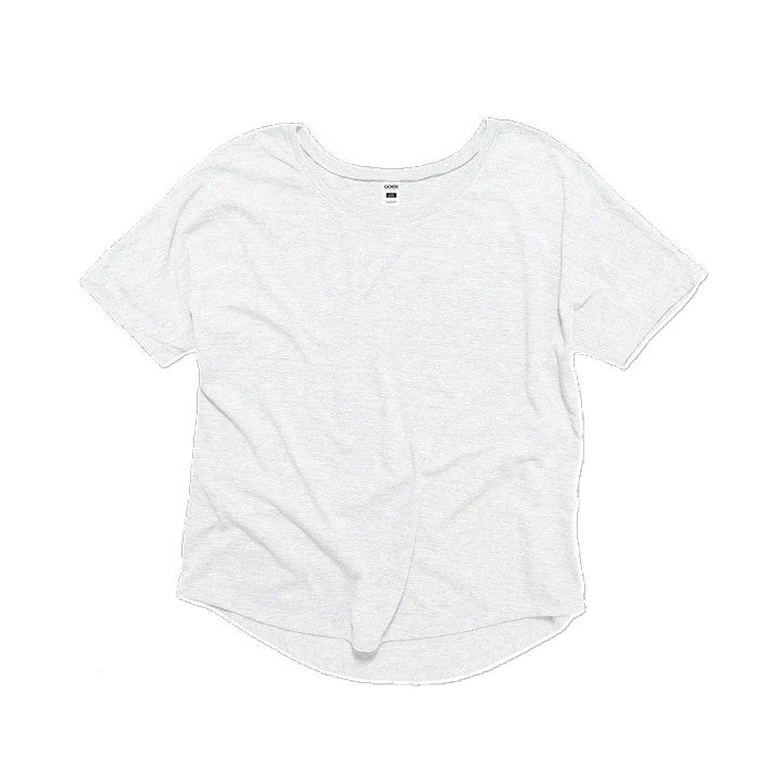 Vintage White Tri-blend Flowy Tee